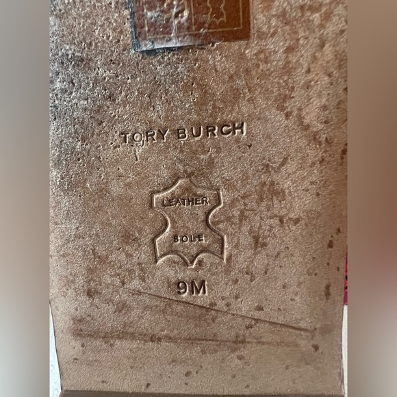 Tory Burch Tan Ines Leather Single-Band Slide Sandals - Picture 7 of 11